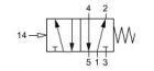 pneumatic symbol of 5/2-way pneumatic switch